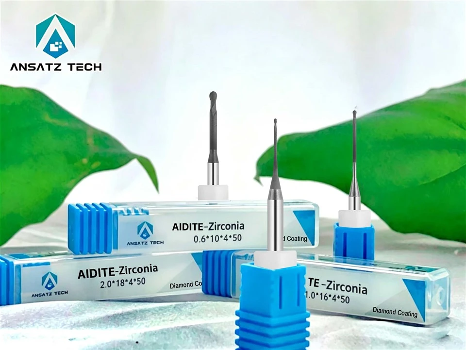 Aidite Dental Zirconia CVD Diamond-Coated Milling Burrs