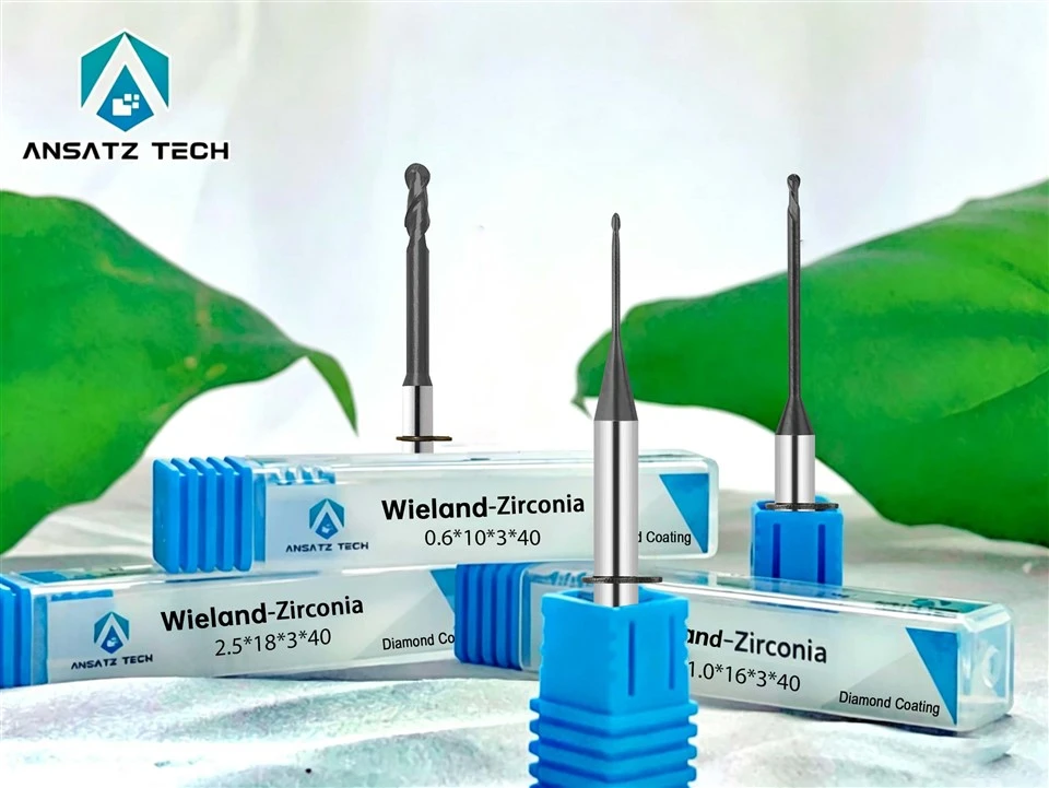 Wieland Dental Zirconia CVD Diamond-Coated Milling Burrs